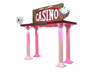 Entrée casino en location pour décor à thème casino, Las Vegas, Brest Quimper