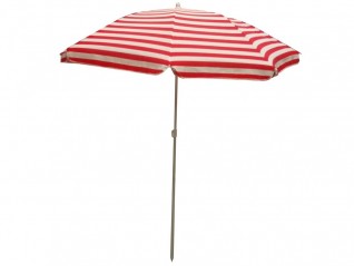 Parasol rouge et blanc + support table