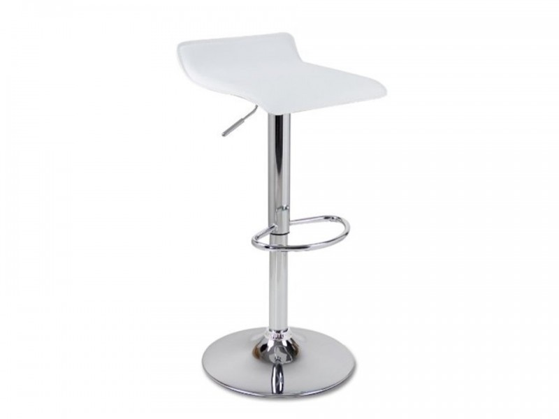 Tabouret bar cuir simili blanc