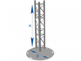 Totem poutre triangulaire SX 290 : 2.00m