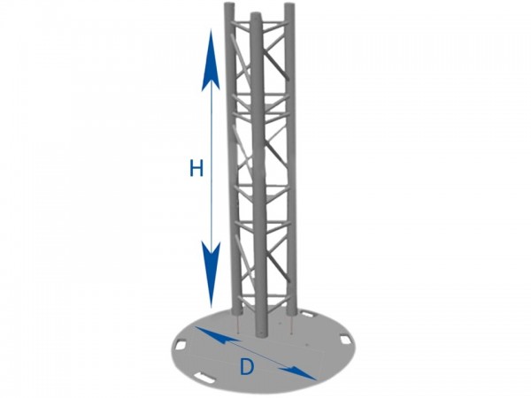 Totem poutre triangulaire SX 290 : 2.00m