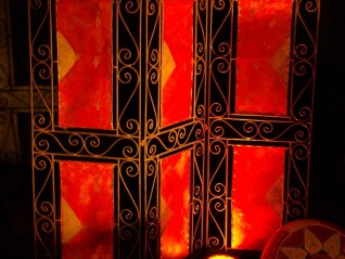 Paravent en fer forge peau, accessoire décoration animation orientale, 1001 nuits, La Baule Evreux