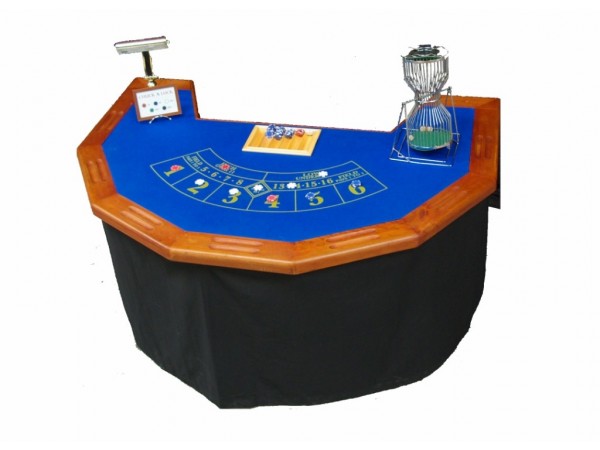 Table casino merisier chuck a luck, mobilier pour soirée à thème casino, Las Vegas, Cherbourg Biarritz