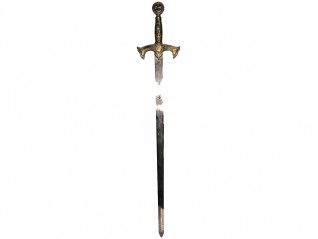 Epée Templier argentée sculptée
