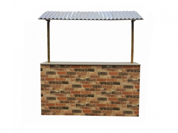 Comptoir brique avec toit tôle