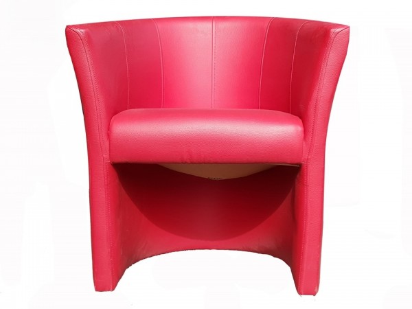 Fauteuil rouge simili cuir