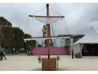 Location mat 2 voile - 2 échelles de corde pour décor corsaire, pirate, livraison partout en France, Dijon, Nice