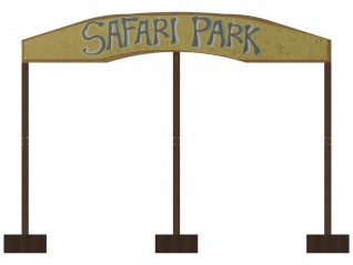 Portique Safari Park en location pour décor Afrique, Jungle sur La Rochelle, Lille