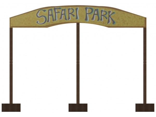 Portique Safari Park en location pour décor Afrique, Jungle sur La Rochelle, Lille