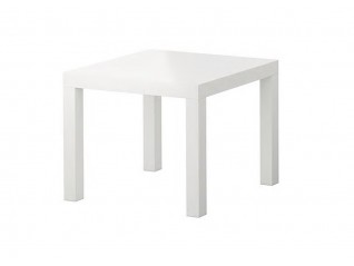 Table basse blanche brillante