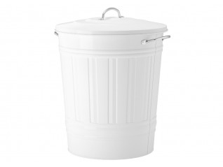 Poubelle blanche métal 40 ltrs