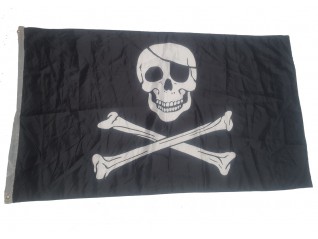 Drapeau pirate 2 OS en location pour événement thématique corsaire, pirates, livraison partout en France, Lille Paris