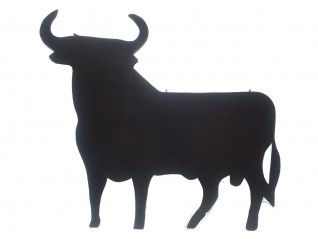 Taureau noir plat pour décor à thème Espagne sur Quimper