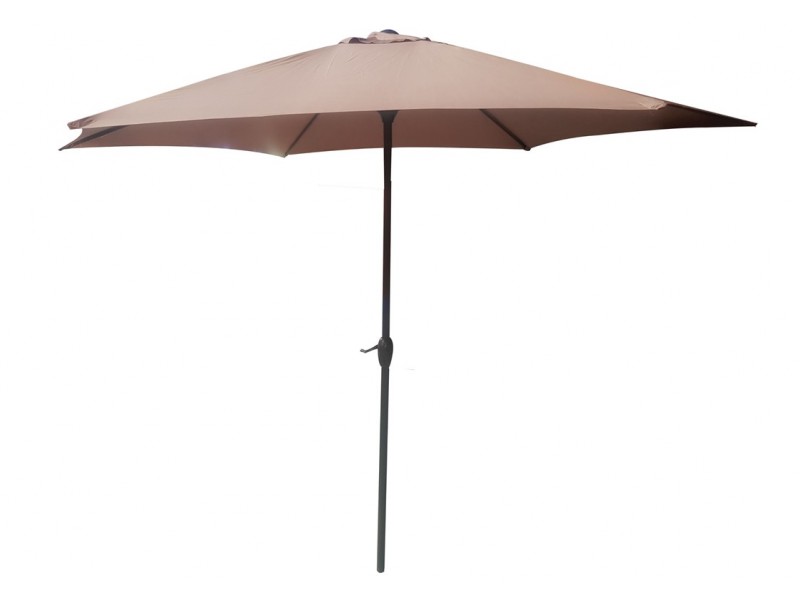 Parasol taupe en location pour déco jardin, plage, exotique, livraison partout en France, Cherbourg, Morlaix