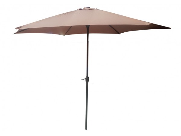 Parasol taupe en location pour déco jardin, plage, exotique, livraison partout en France, Cherbourg, Morlaix