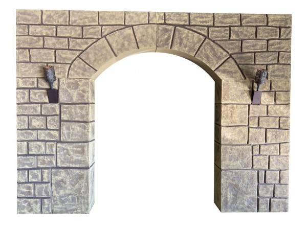 Arche en pierre romane sans bâche pour décor Brocéliande, celtique, Médiéval