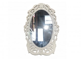 Miroir ovale blanc en location pour décor Lumineux, Lounge sur Nîmes, Périgueux