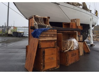 Caisse en bois pour réalisation décor à thème pour événementiel, thème corsaire, pirate, Saint-Brieuc Lamballe