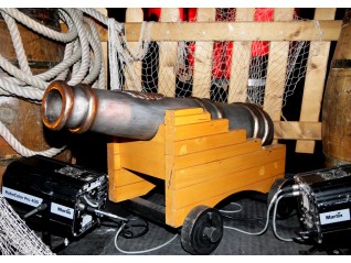 Canon 1.20m avec chariot, animation pirate, thématique corsaire, Rennes, Brest