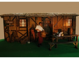 Maison bois et chaux dispo à la location pour spectacle thématique vintage, années 1950, Lorient, Laval