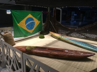 Drapeau Brésil GM pour décor à thème brésilien, plage, exotique, Paris Lyon Marseille