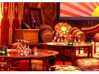 Verrine orientale, décoration pour jeux d'entreprise thème Inde, oriental, 1001 nuits, Aladdin, Marseille Lille