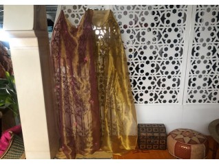 Voile oriental or, matériel décoratif pour soirée à thème oriental, 1001 nuits, Inde, Brest Quimper