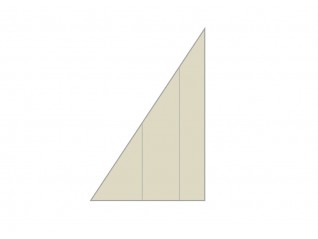 4001.01.530 - Voile écru triangle rectangle - 230 grs, matériel déco pour événement corsaire, cuba... Lille Caen