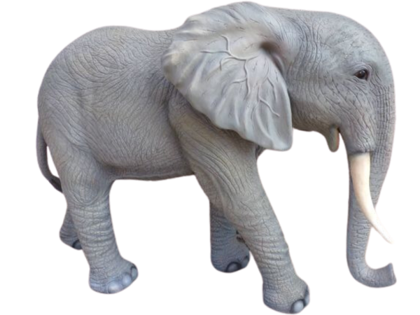 Location de décor : éléphant en résine pour une scénographie asiatique, avec livraison partout en France, Versailles, Paris.