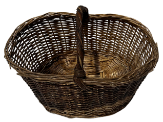 Panier en osier, loc pour événement à thème campagne. Livraison à Nantes, Vannes, Lorient.