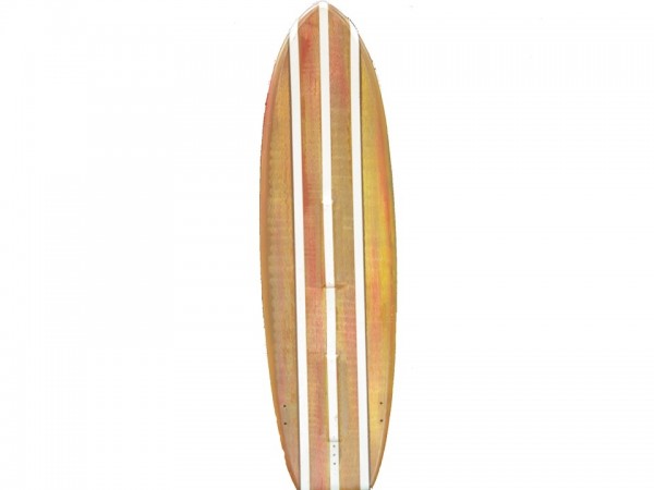 Planche exotique bois 3 rayures blanche, surf hawaii déco, thème exotique, livraison partout en France, Reims Lille