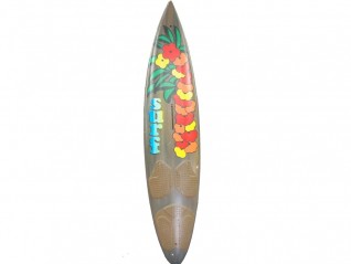 Planche exotique surf avec fleurs, matériel déco pour thème plage, exotique, livraison partout en France, Evreux Dreux