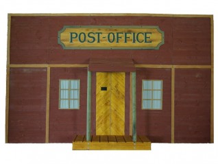 Facade far west post-office en location pour décor à thème