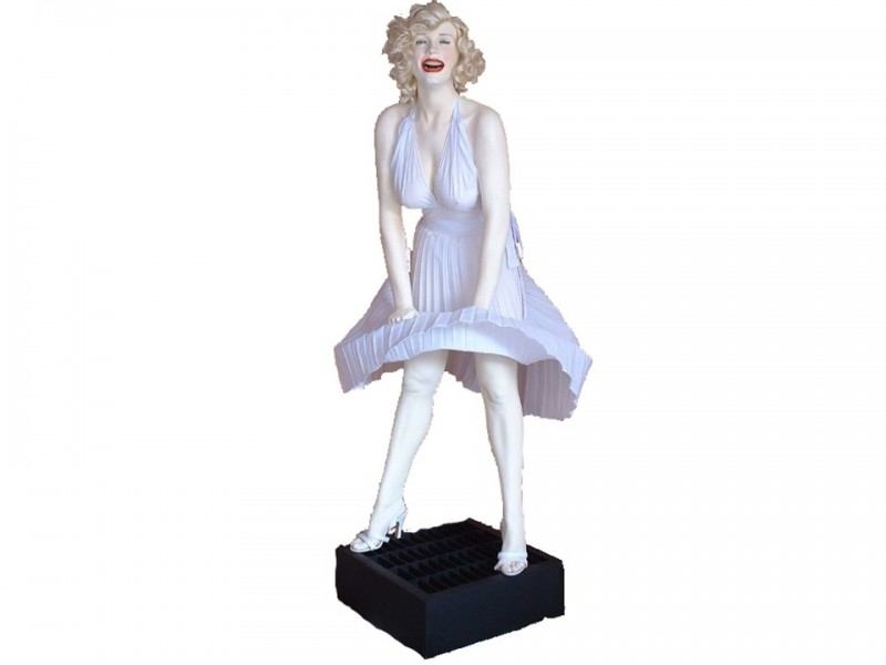 Personnage résine Marilyn avec ventilateur