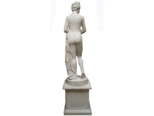 Statue antique "Vénus à la pomme" sur colonne en loc pour soirée à thème antique, Grèce, Le Havre, Paris