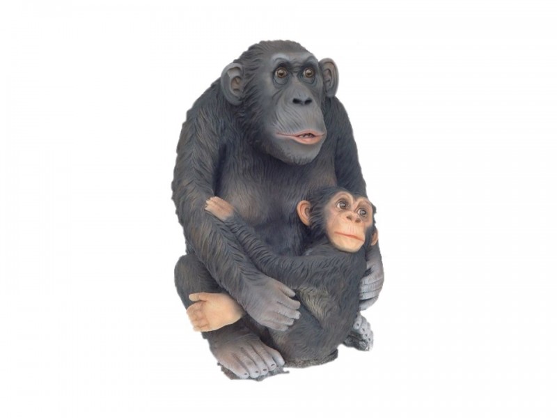 Personnage résine animaux chimpanzé + petit