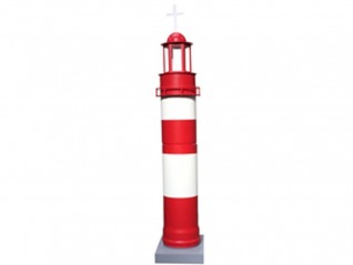 Phare rouge en loc pour décor à thème Mer, Plage